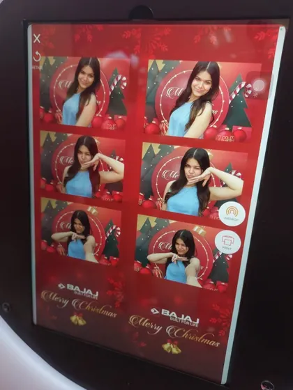 Our Strip Photo Booth is perfect for seasonal celebrations, as seen in this Christmas-themed activation for Bajaj. We provide custom holiday-themed overlays and backdrops to match any festive occasion.