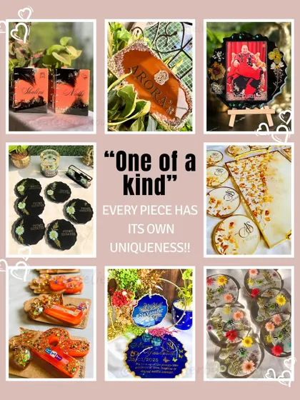 One of a kind. Every piece I create has its own uniqueness and story. This collage highlights a range of different products, each with its own special touch.