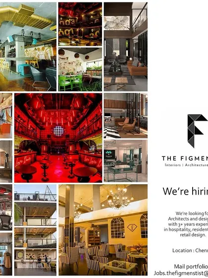 The Figmentist in Chennai is hiring for multiple roles.
