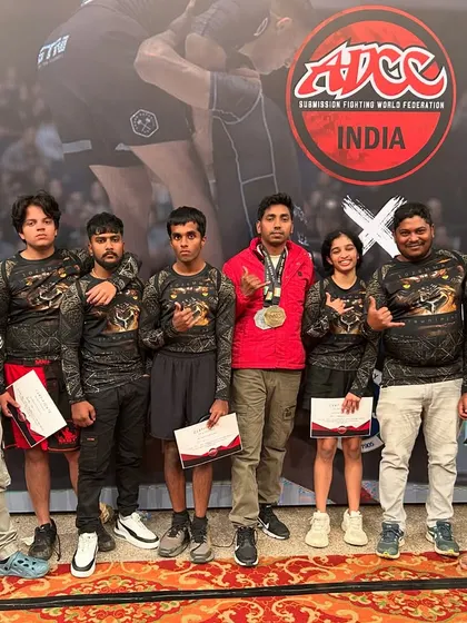 The team after a successful ADCC India tournament. When you train with the best, you become unstoppable.