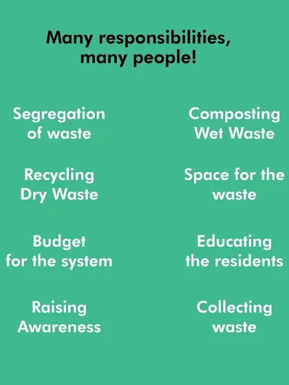 Managing waste is a shared responsibility. From segregation and composting to budgeting and education, there are many roles for many people in the community.