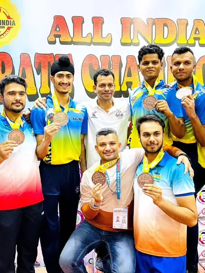 The Delhi Karate Team with our bronze medals at the Senior Nationals 2024. A proud moment for all of us.