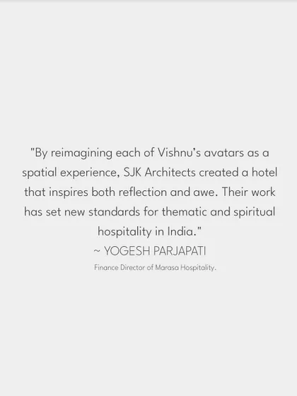 The words of our clients are a testament to the journey we take together. This feedback highlights our work in creating thematic and spiritual hospitality that inspires reflection and awe.
