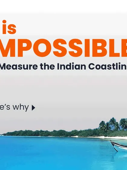 It is impossible to measure the exact length of the Indian coastline. This is a fascinating real-world example of a mathematical concept called the coastline paradox.