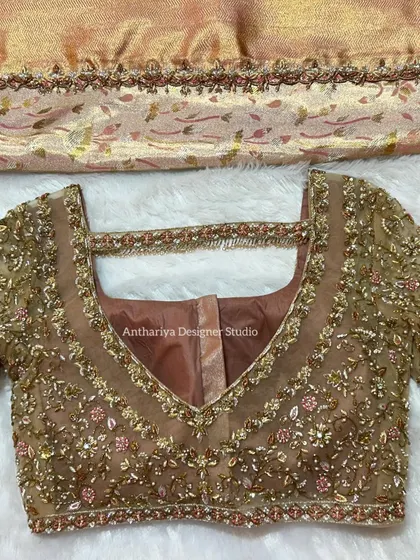 Another angle of the beautifully crafted blouse.