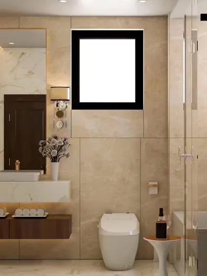 A duplicate of image 139, showing the 3D render of the luxurious bathroom.