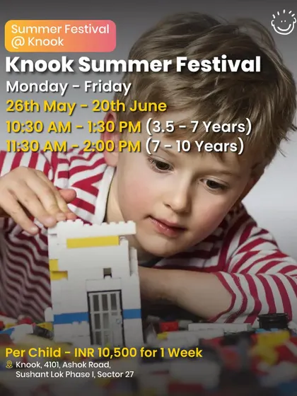 The Knook Summer Festival, a month-long camp with different time slots for different age groups, focusing on creative and constructive play.