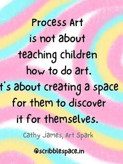 Process art isn't about teaching children how to do art. It's about creating a space for them to discover it for themselves. We provide the tools and the freedom; they provide the magic.