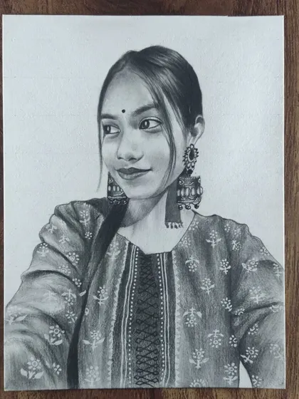 A follower sketch of a woman in a traditional kurta. I enjoy drawing different cultural styles and clothing.
