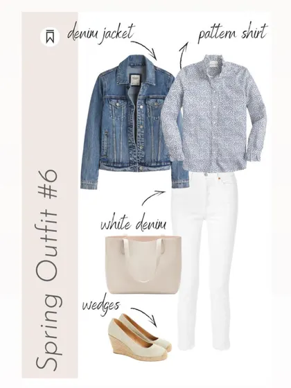 A duplicate view of this essential spring look with a denim jacket.