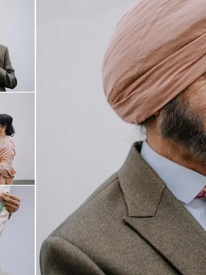 A collage showing the groom's father helping with his attire. These inter-generational moments are incredibly special and I make sure to document them.
