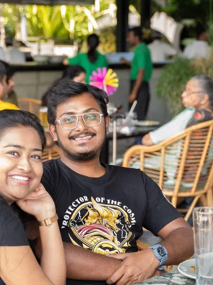 A happy couple enjoying the relaxed ambiance and good food at GCBC.