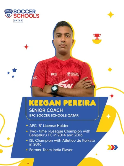 Introducing Senior Coach Keegan Pereira for BFC Soccer Schools Qatar, a two-time I-League Champion and former Team India player.