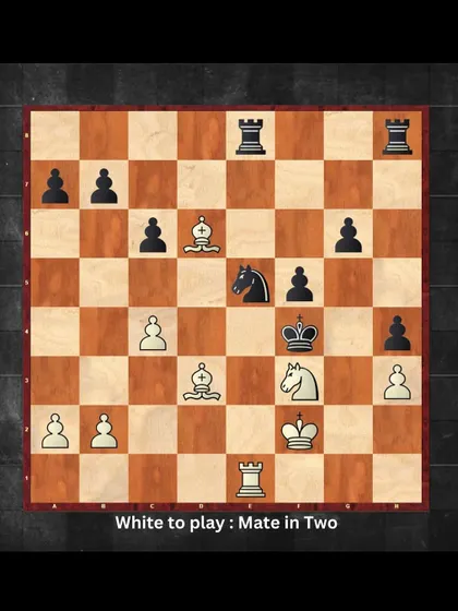 Find the winning combination. White has a checkmate in two moves in this position.