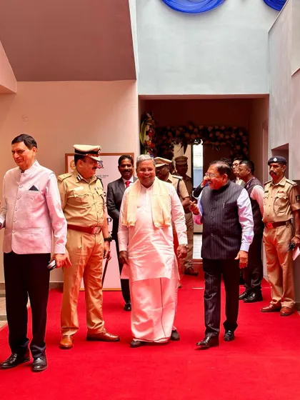 Moments from the inauguration of the Nirbhaya Centre, attended by the Chief Minister of Karnataka and the Commissioner of Bangalore Police.