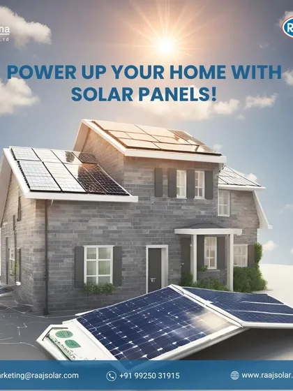 Power up your home with our solar panels. This visual shows panels being integrated into a modern home design, illustrating how solar can be both functional and aesthetically pleasing.