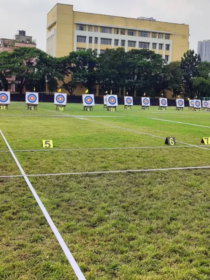 The competition field at the CISCE National Archery Competition in Kolkata. A professionally set up range is key to a fair and successful event.