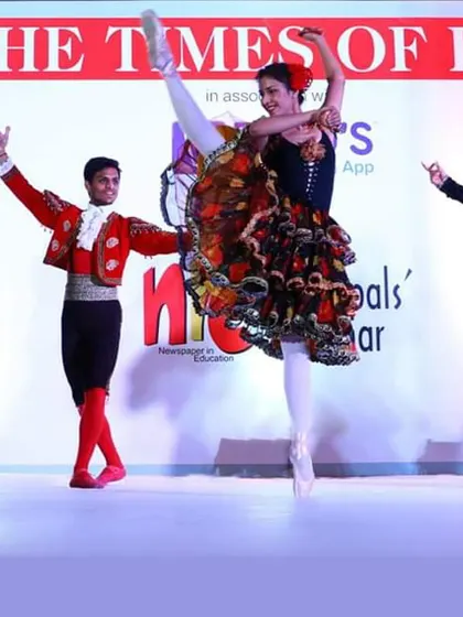 The pure energy and joy of a live performance. This was from a dynamic Spanish-style ballet piece. I love sharing the excitement and expressive power of dance with my students, inspiring them to find their own freedom in movement.