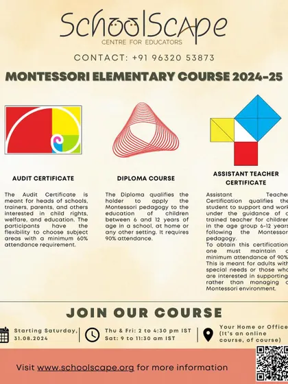 We offer flexible certification paths for our Elementary Course, including the Audit Certificate, Diploma, and Assistant Teacher Certificate, to suit your professional goals.