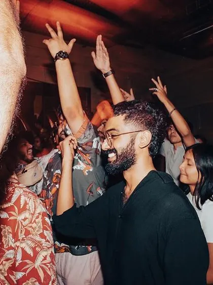 The crowd feeling the beat. My parties are about more than just music, they're about movement and connection.
