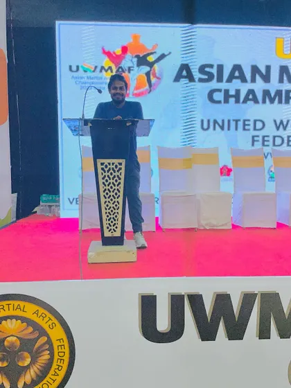 Speaking at the UWMAF Asian Martial Arts Championship. It is an honor to share my thoughts and experiences with a wider audience of martial artists.