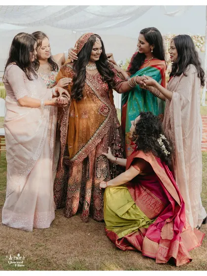 A radiant and joyous wedding day in Karjat, where the sun-kissed celebration wove together love, laughter, and the beauty of nature.
