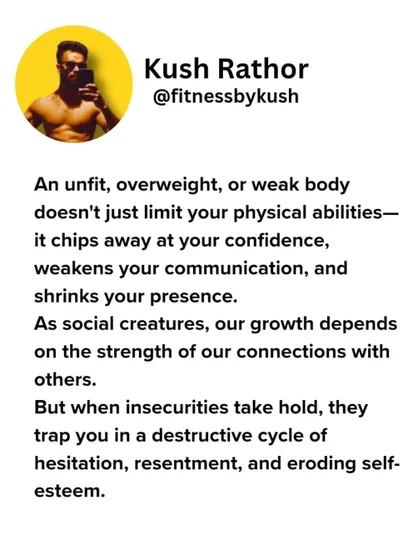 Back in my teens, I was insecure and hated how I looked. An unfit body chips away at your confidence. For me, taking action in the gym, fueled by a desire to improve how I looked, completely reshaped my life and my self-esteem.