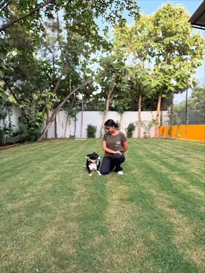 Working with Chhutki in the yard. Her journey of growth and learning was truly inspiring.