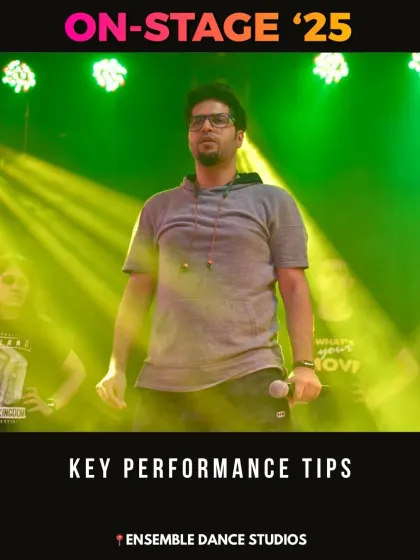 Our director, Rohit, giving key performance tips to the students before they go on stage. This mentorship is a crucial part of our training process.