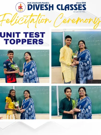 We believe in celebrating every milestone. Here, we are felicitating the unit test toppers at our Orlem branch, encouraging consistent effort and academic excellence from the very beginning.