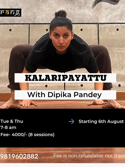 Announcing our new Kalaripayattu batch. This powerful image captures the strength and focus required for this ancient martial art form from Kerala.
