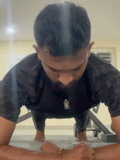 A close-up showing the hand position for a tricep-focused pushup. Small adjustments in form can completely change the exercise.