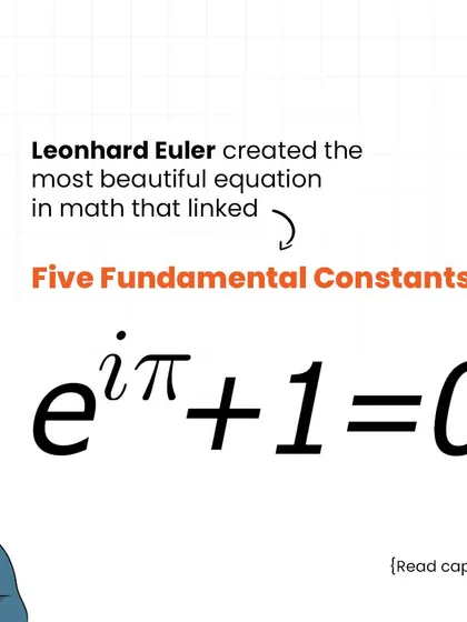 Leonhard Euler is called the King of Math for many reasons, including his famous equation, e^(iπ) + 1 = 0. This beautiful formula links the five most fundamental constants in mathematics.