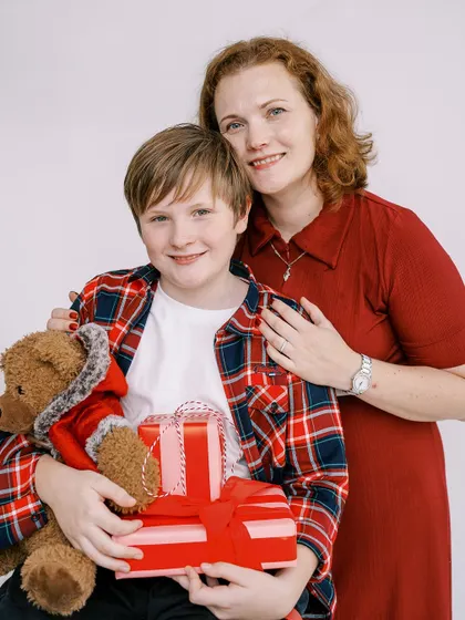 It's always special to take photos for families from my own community, especially for our favorite holiday. This mother and son portrait is full of warmth.
