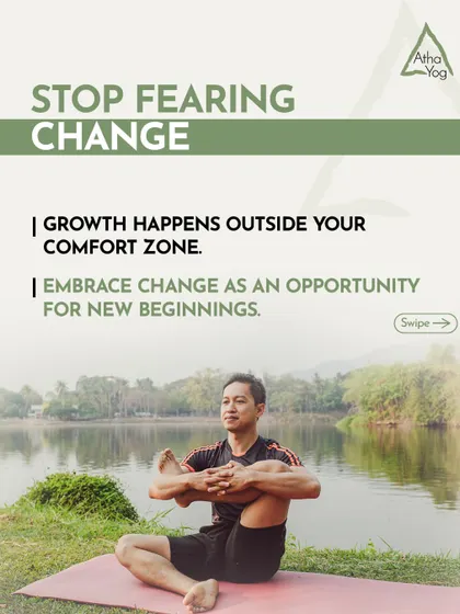 To find peace of mind, we must stop fearing change. This graphic encourages embracing change as an opportunity for new beginnings, a core principle we explore in our practice.