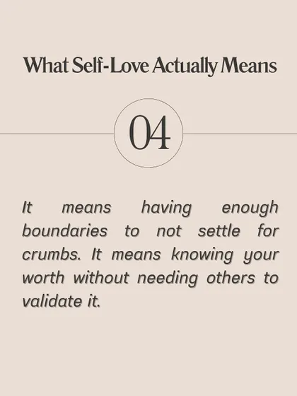 **The self-love myth that's keeping you single is the idea that you must be perfectly healed before you can date.** Waiting until you're "healed enough" is like waiting until you're strong enough to lift weights. Growth happens within relationships. Real self-love means having enough boundaries to not settle for crumbs and knowing your worth without needing others to validate it.