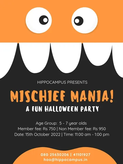 Mischief Mania! This Halloween party is specially designed for slightly older kids, with high-energy group games and cool science experiments to keep them engaged.