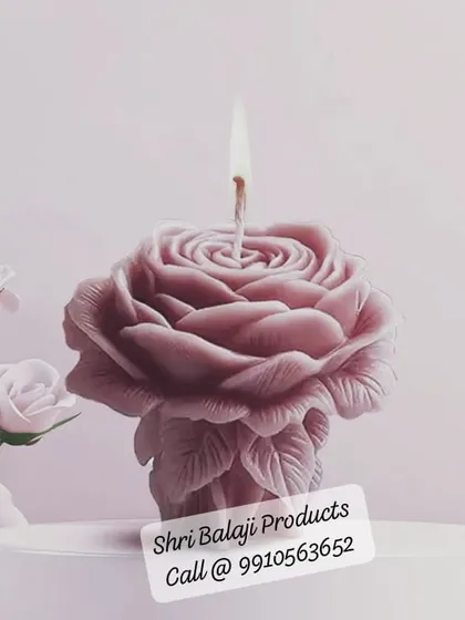 This dusty rose pillar candle is made from pure soy wax for a clean, long-lasting burn. I emphasize using natural waxes and premium aroma oils in my classes.