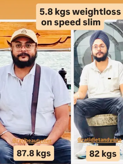 Inderpal is down 5.8 kgs and still going strong. His progress is a great example of how the Speed Slim plan works for men too.