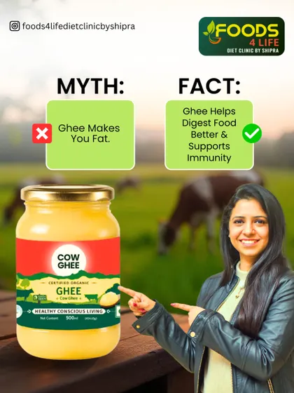 One of the biggest myths in Indian kitchens is that ghee makes you fat. The fact is, when used correctly, pure cow ghee aids digestion and strengthens your immunity. It's time we trust our grandmother's wisdom.