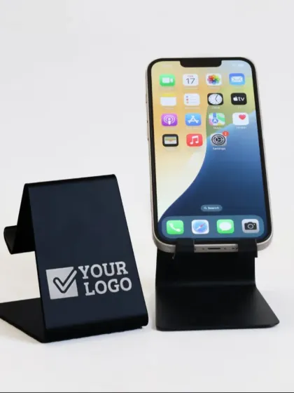 My metal phone stands can be easily customized with your company's logo. They are sleek, durable, and provide a hands-free viewing experience at any desk.