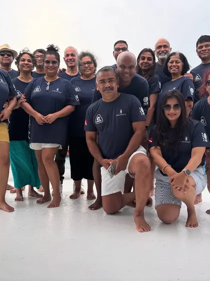 Even when the weather in the Maldives was a bit moody, this crew's spirit was unstoppable. It just goes to show that a positive attitude and great company can make any trip an amazing adventure.