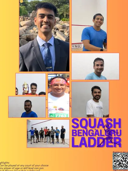 The SWYNG Squash Bengaluru Ladder connects players from all over the city. It's a flexible and exciting way to find new opponents and improve your game.
