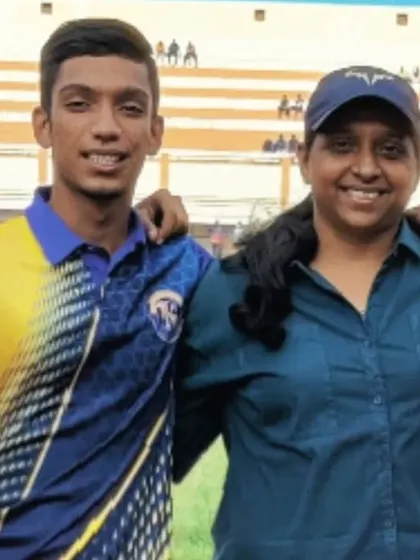 It gives me immense pleasure to see my athletes succeed both on and off the track. Here I am with Gautham Amin, who is leaving for the UK for his higher studies. Wishing him all the best.