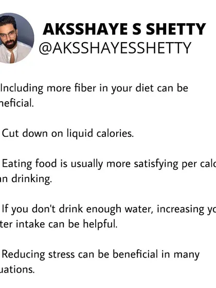 To handle hunger during a calorie deficit, it's beneficial to include more fiber, cut down on liquid calories, and reduce stress. Eating whole food is also more satisfying than drinking your calories.