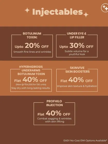 Take advantage of our injectable specials, with offers on Botulinum Toxin for fine lines, fillers for volume, and Profhilo for deep hydration and skin lifting.