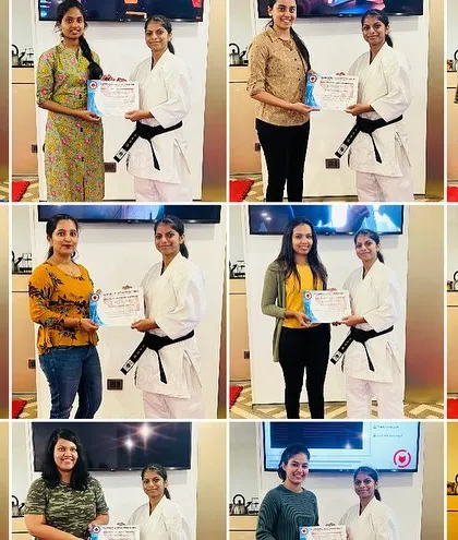 We believe in recognizing progress and dedication. Here, we are presenting certificates of completion to the participants of our self-defense program at Zerofox.