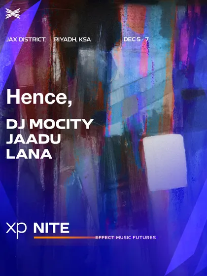 My artist poster for the XP Music Futures festival in Riyadh. This shows my continued presence at key music industry events in the Middle East.