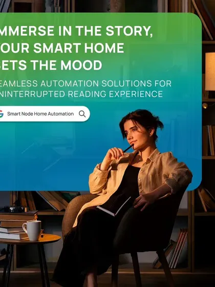 Immerse yourself in your favorite book without interruption. Our smart home solutions allow you to create the perfect reading mood with optimized lighting, ensuring a comfortable and seamless experience.