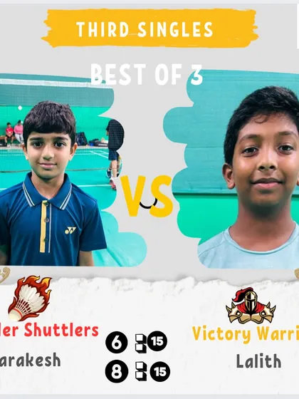 The Third Singles match from Day 5, showcasing the talent across our academy.